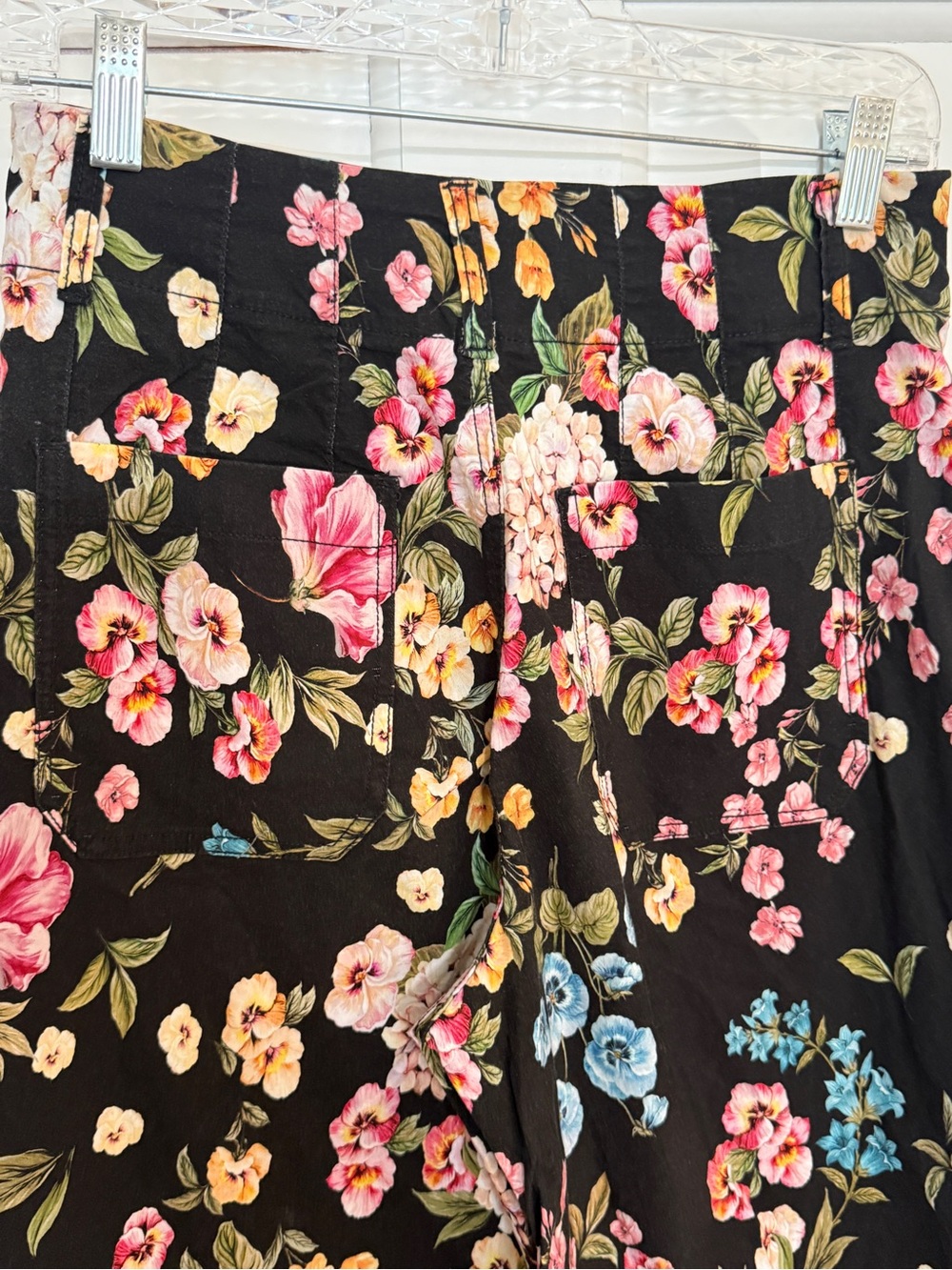 Maeve Anthropologie The Colette Floral Cropped Wide Leg Pants 26 25909 - Picture 9 of 16
